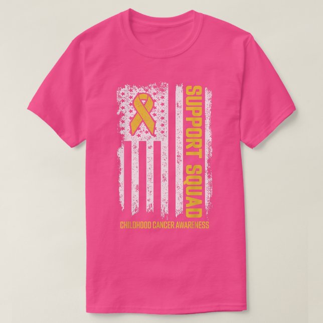 Camiseta Cancer de infância Suporte para Cancer de infância (Frente do Design)