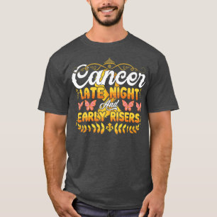 Camiseta Cancer de infância tarde da noite e ruídos precoce