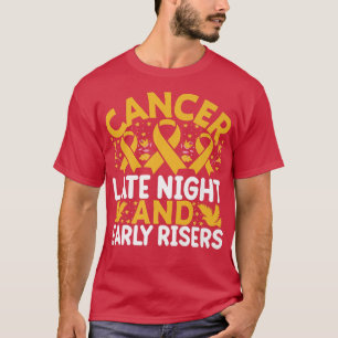 Camiseta Cancer de infância tarde da noite e ruídos precoce