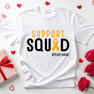 Camiseta CANCER de Leucemia de Esquadrão de Suporte da Equi