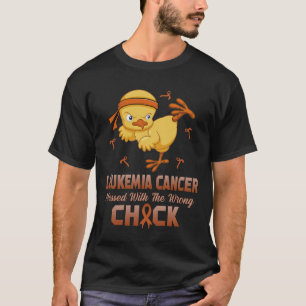 Camiseta Cancer De Leucemia Mensurada Com O Pintinho Warrio