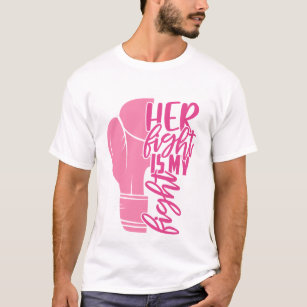 Camiseta Cancer De Mama A Luta Dela É A Minha Fita Rosa De