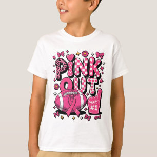 Camiseta Cancer de Mama Awarene, animador de futebol rosa