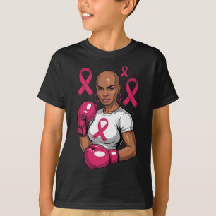 Camiseta Cancer de mama Consciência afro-americana Boxing P
