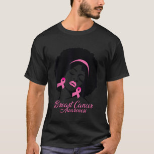 Camiseta Cancer de mama da América africana Consciência neg
