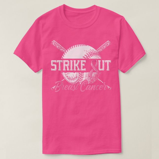 Camiseta Cancer De Mama De Cancer De Mama De Baseball Aw (Frente do Design)
