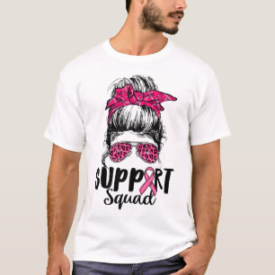 Camiseta Cancer de Mama do Guerreiro Rosa-Rosa-Cinzento-Cin