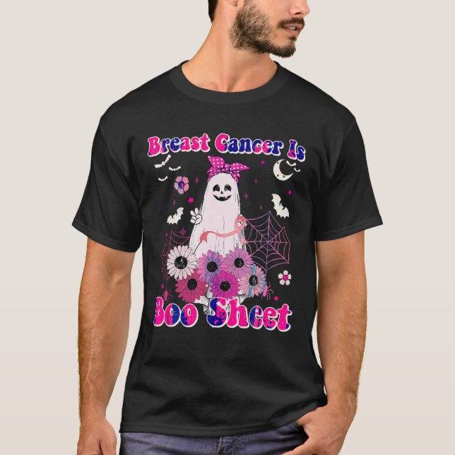 Camiseta Cancer De Mama É Cancer De Mama Halloween De Duas  (Frente)