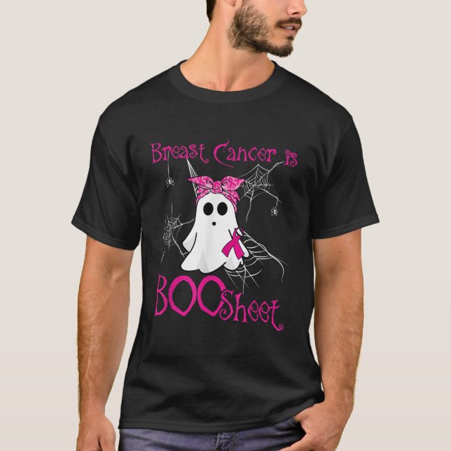 Camiseta Cancer De Mama É Folha De Boo Folha Figurino De Ha (Frente)