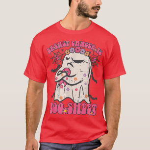 Camiseta Cancer De Mama É Folha De Mão De Fantasma Groovy H