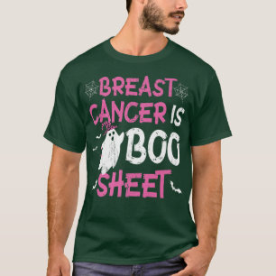 Camiseta Cancer De Mama É Folha De Mão Do Fantasma De Hallo