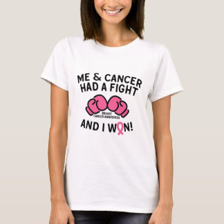 Camiseta Cancer De Mama Eu Ganhei Apoio A Sobrevivência Do 