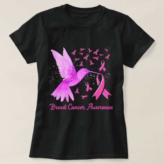 Camiseta Cancer De Mama Gengibre Rosa Girassol Ca (Frente do Design)