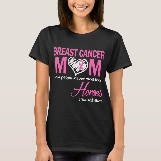 Camiseta Cancer De Mama Mãe Eu Criei O Meu (Frente)