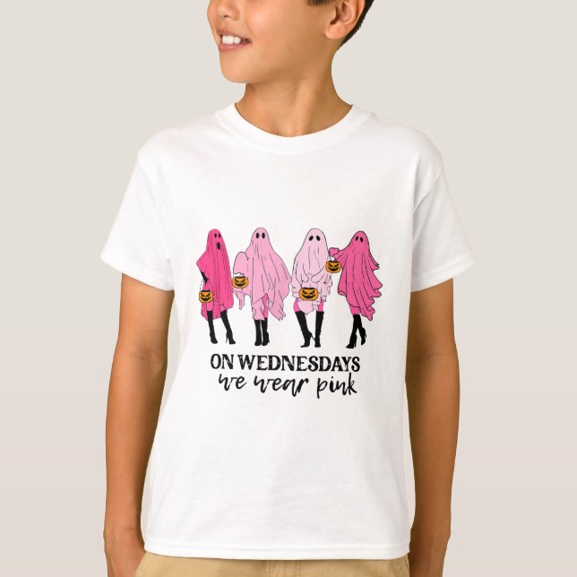 Camiseta Cancer De Mama Na Quarta-Feira Vestimos Rosa (Frente)