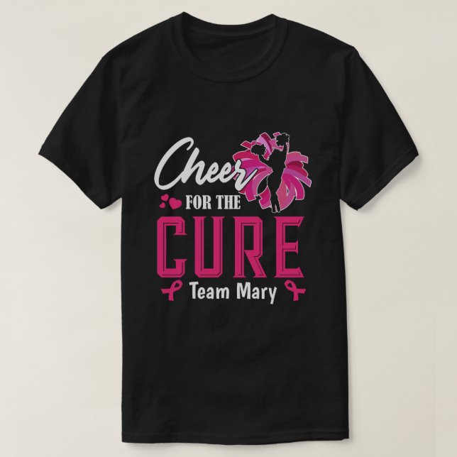 Camiseta CANCER de mama personalizado RD, suporte a Cancer (Frente do Design)