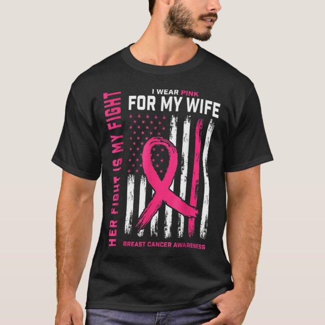 Camiseta Cancer De Mama Sua Luta É Minha Luta Eu Visto Rosa (Frente)