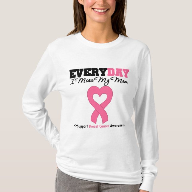 Camiseta Cancer De Mama Todos Os Dias Sinto Falta Da Minha  (Frente)