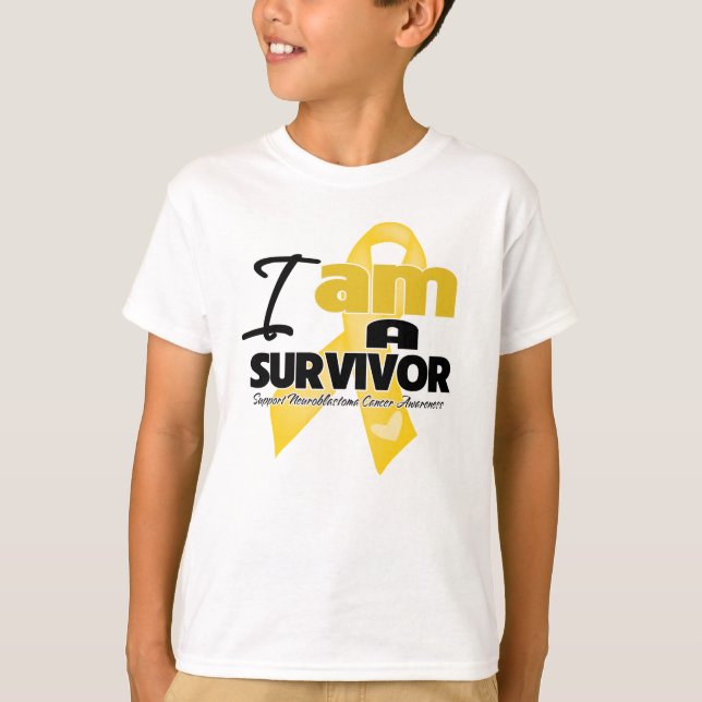 Camiseta Cancer de Neuroblastoma - eu sou um sobrevivente (Frente)