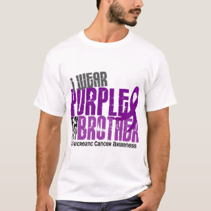 Camiseta Câncer de pâncreas eu visto o roxo para meu irm