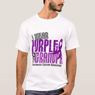 Camiseta Câncer de pâncreas eu visto o roxo para meu vov