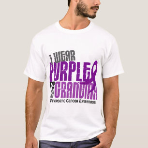 Camiseta Câncer de pâncreas eu visto o roxo para minha av