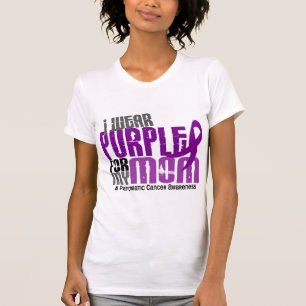 Camiseta Câncer de pâncreas eu visto o roxo para minha ma