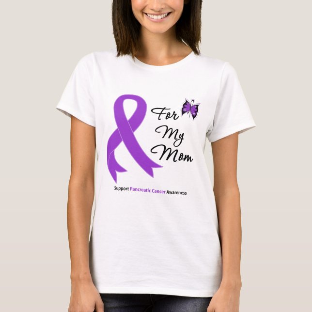 Camiseta Câncer de pâncreas para minha mamã (Frente)