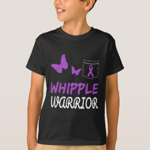 Camiseta Câncer de pâncreas Roxo do Guerreiro Branco Aw