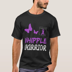 Camiseta Câncer de pâncreas Roxo do Guerreiro Branco Aw