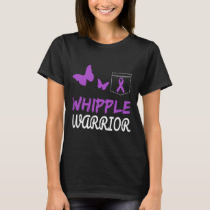 Camiseta Câncer de pâncreas Roxo do Guerreiro Branco Aw