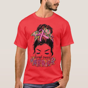 Camiseta Cancer de peito Guerreira Rosa Migra Cabelo Maluco