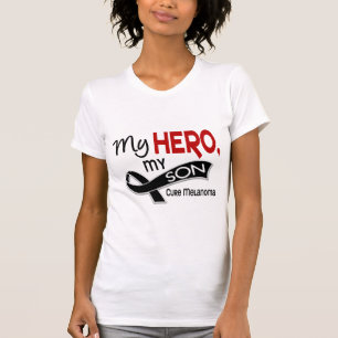 Camiseta Cancer de pele da melanoma MEU HERÓI MEU FILHO 42