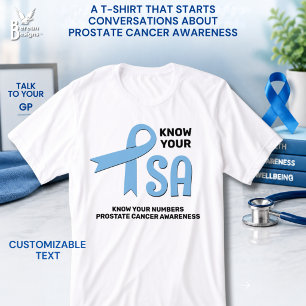 Camiseta Câncer de Próstata CONHEÇA SEU PSA