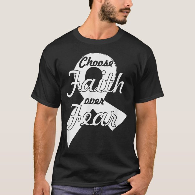 Camiseta Cancer de pulmão Christian Say White (Frente)