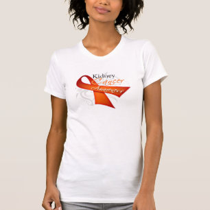Camiseta Cancer de rim alaranjado da fita do rolo