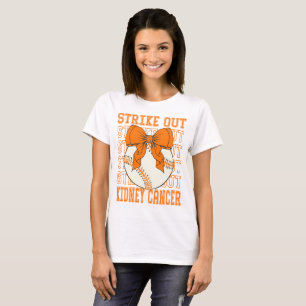Camiseta Câncer de rim de Atirada de Baseball Coquette