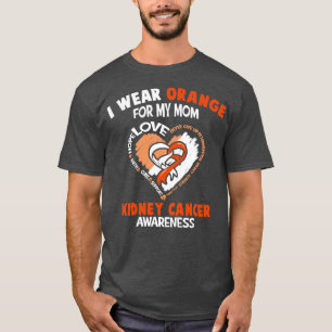 Camiseta Cancer de rim Eu Vestir Laranja Para Minha Mãe H