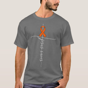 Camiseta Cancer de rim Jesus salva presentes cristãos