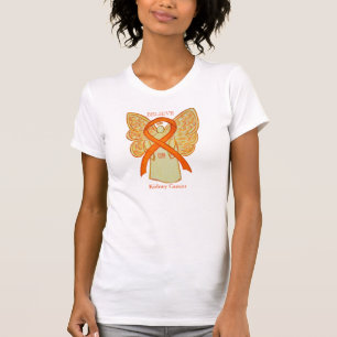 Camiseta Câncer de rim Laranja Sensibilização Frisa