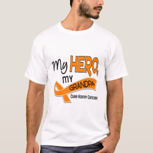 Camiseta Câncer de rim MEU HERÓI MEU VOVÔ 42