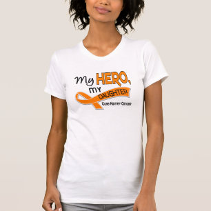 Camiseta Câncer de rim MEU HERÓI MINHA FILHA 42