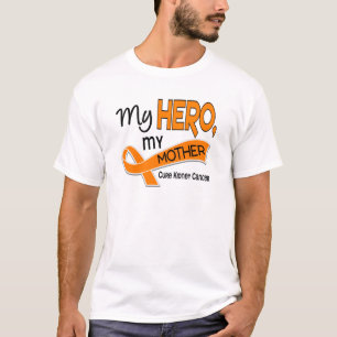 Camiseta Câncer de rim MEU HERÓI MINHA MÃE 42