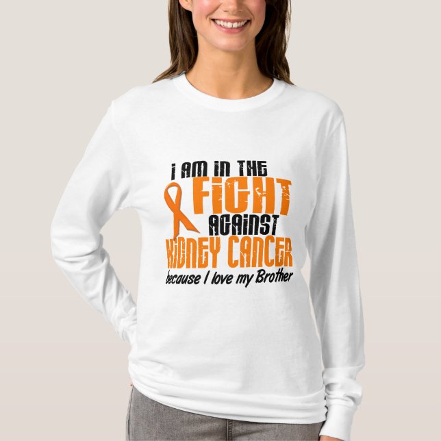 Camiseta CÂNCER DE RIM na luta para meu irmão 1 (Frente)