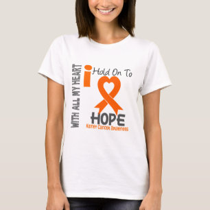 Camiseta Câncer de rim que eu me aferro para esperar