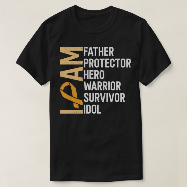 Camiseta Cancer de rim Sou Padre Herói Guerreiro S (Frente do Design)