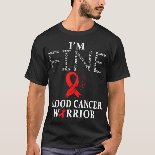 Camiseta Cancer De Sangue, Eu Estou Bem. (Frente)