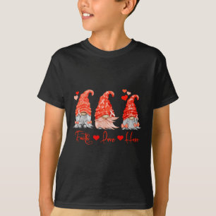 Camiseta Câncer de Sangue Fé Esperança Amor Gnomos Vermelho