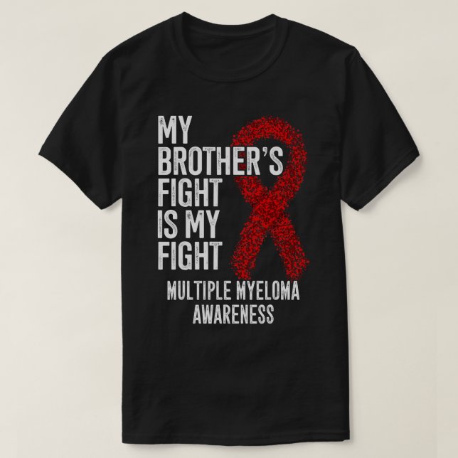 Camiseta Cancer De Sangue Que Meus Irmãos Combatem É Minha  (Frente do Design)