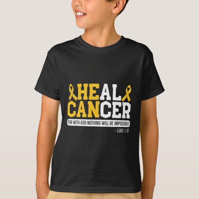 Camiseta Cancer de saudação de Cancer infantil Supo do Mês (Frente)